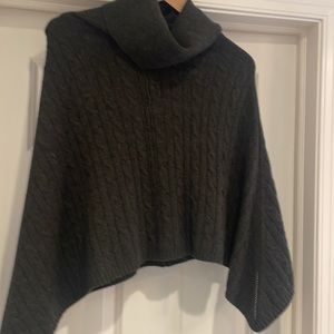 Autumn Cashmere cable knit cape/poncho